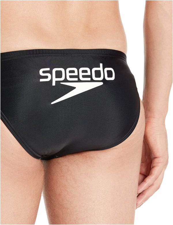 Speedo Mens Swimsuit Brief PowerFlex Eco SolarLogo Speedo Black