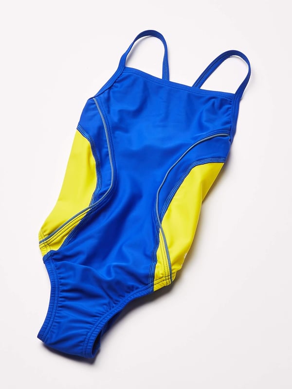 Speedo Big Girls Revolve Splice Energy Back Swimsuit22 SapphireGold