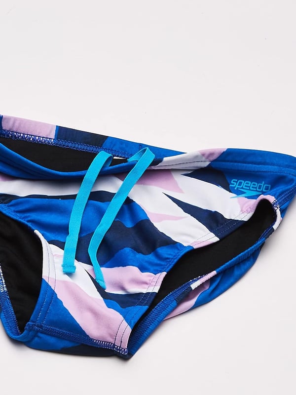 Speedo Mens Swimsuit Brief Endurance Lite Turnz PrintedBluePink