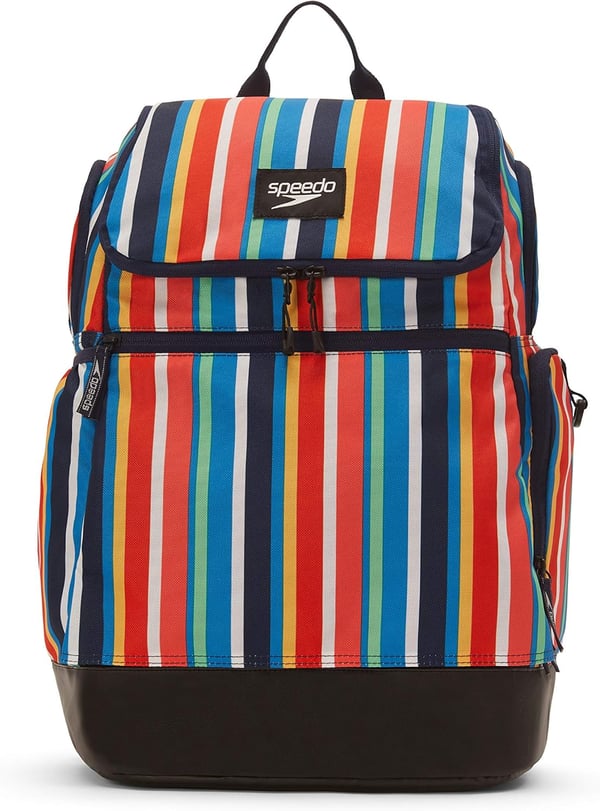 imageSpeedo Unisex Large Teamster 20 Backpack 35Liter  Speedo BlackStripe Multi 20