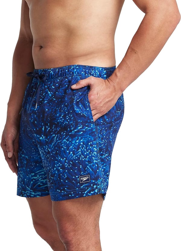 Speedo Mens Swim Trunk Mid Length SeasideCoral Flow