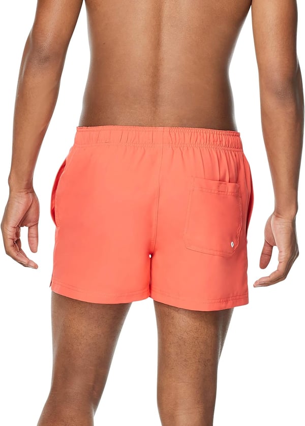 Speedo Mens Swim Trunk Short Length Redondo SolidHot Coral