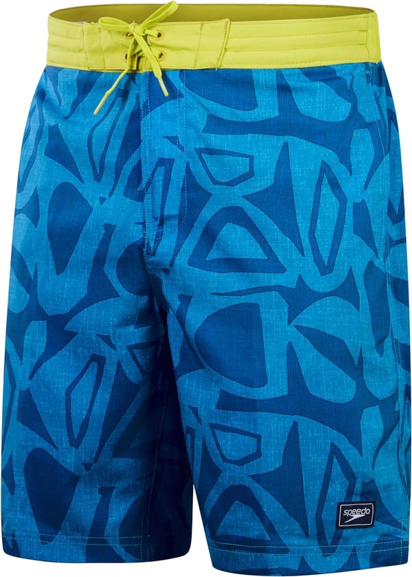 Mens Swim Trunk Knee Length Boardshort Bondi Printed20 Blue Bells