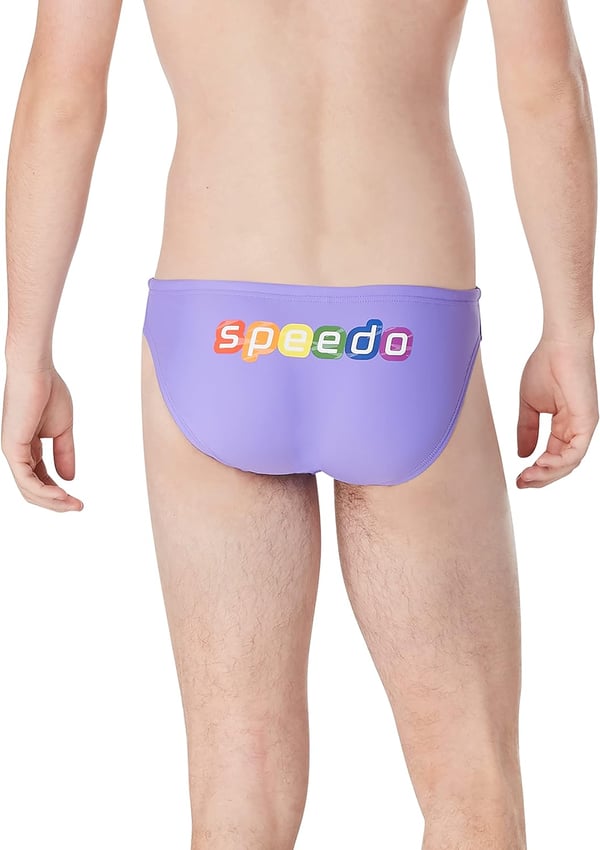 Speedo Mens Swimsuit Brief PowerFlex Eco Solar2023 Pride Wicked Purple