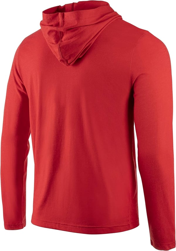 Speedo UnisexAdult TShirt Long Sleeve Hoodie Pull Over Team Warm UpSpeedo Red