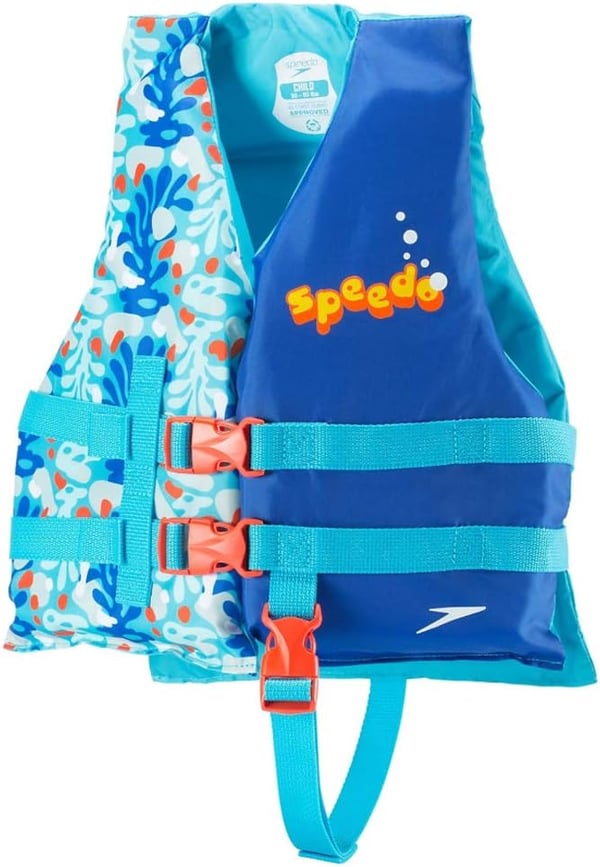 Speedo Kids Begin to Swim Flotation Classic Life Vest UPF 50LimeOrange