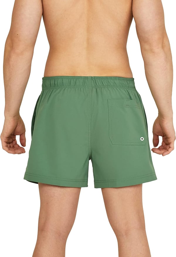 Speedo Mens Swim Trunk Short Length Redondo SolidDark Ivy