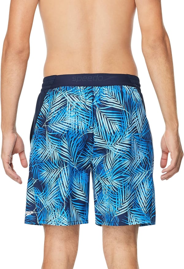 Speedo Mens Swim Trunk Mid Length SeasideThrowing Shade Speedo Blue