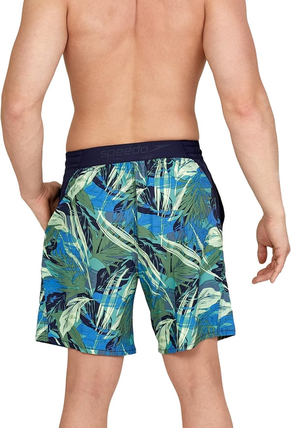 Speedo Mens Swim Trunk Mid Length SeasideCamo Douglas Fir