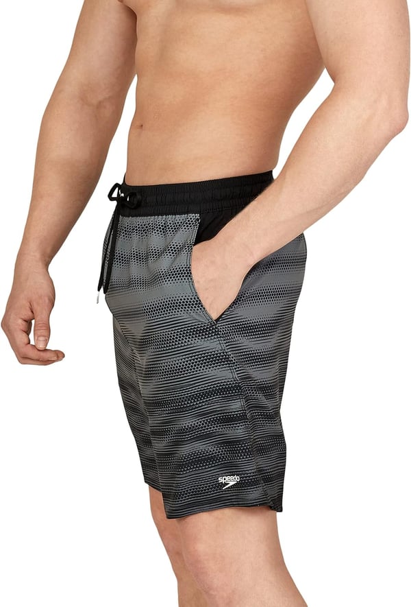 Speedo Mens Swim Trunk Mid Length SeasideDigital Anthracite