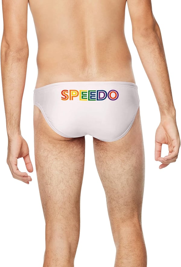 Speedo Mens Swimsuit Brief PowerFlex Eco SolarBright White