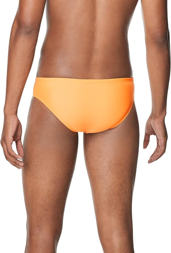 Speedo Mens Standard Swimsuit Brief Endurance The One Orange POP 34Speedo Mens Standard Swimsuit Brief Endurance The One Orange POP 34