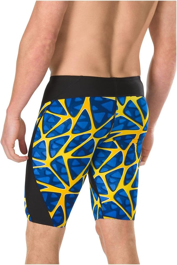 Speedo Mens Caged Out Jammer Endurance SwimsuitSpeedo SapphireGold