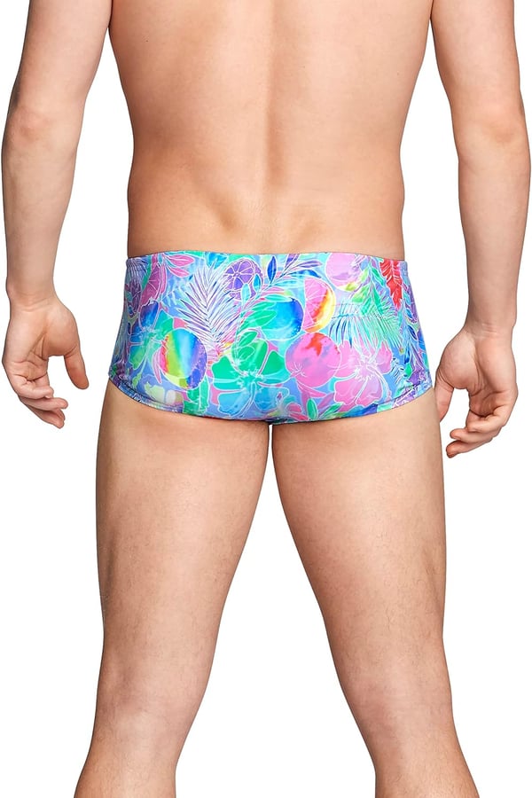 Speedo Mens Swimsuit Euro Brief Endurance PrintedRainbow Brights