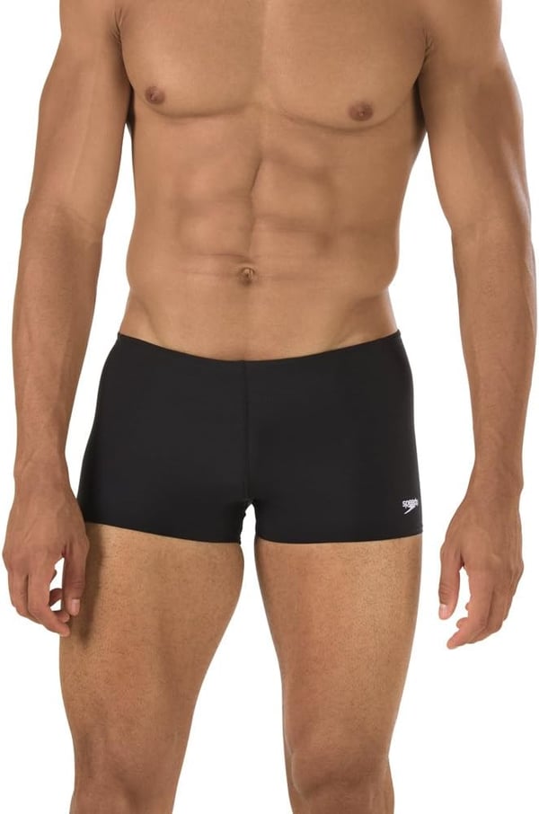 Speedo Mens Swimsuit Square Leg Endurance SolidSpeedo Black