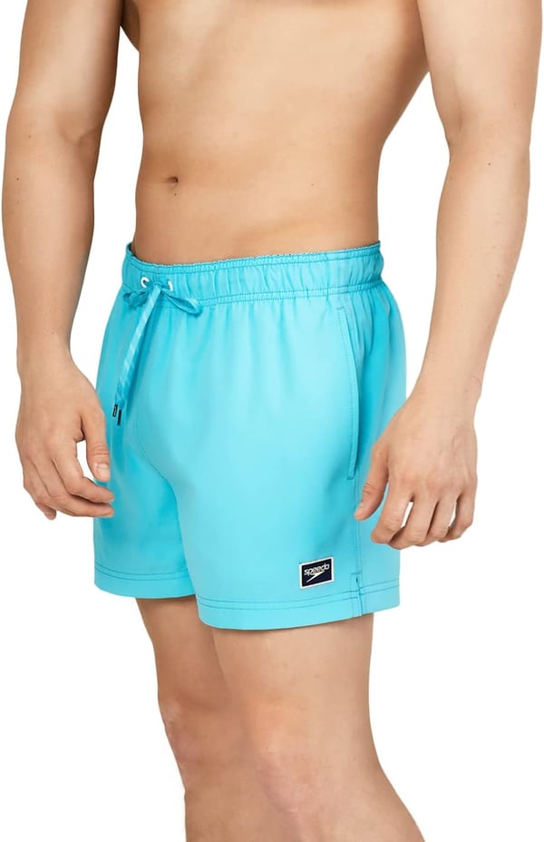 Speedo Mens Swim Trunk Short Length Redondo SolidBlue Atoll