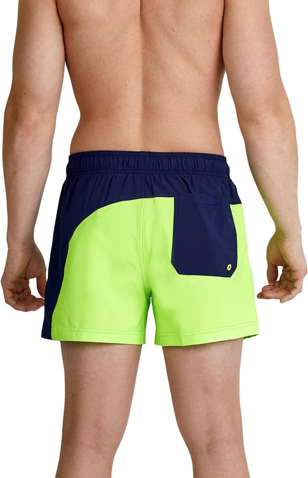 Speedo Mens Swim Trunk Short Length Redondo SolidBlock Green Gecko