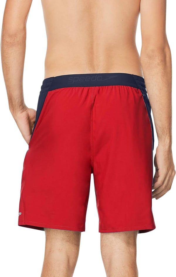 Speedo Mens Swim Trunk Mid Length SeasideHigh Risk Red