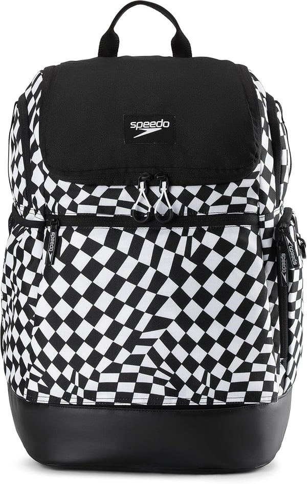 imageSpeedo Unisex Large Teamster 20 Backpack 35Liter  Speedo BlackBlack Wrap Checkers 20