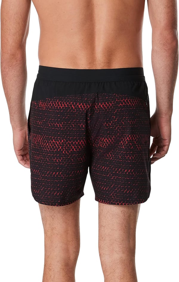 Speedo Mens Swim Trunk Short Length Fitness TrainingTraxsition High Risk Red