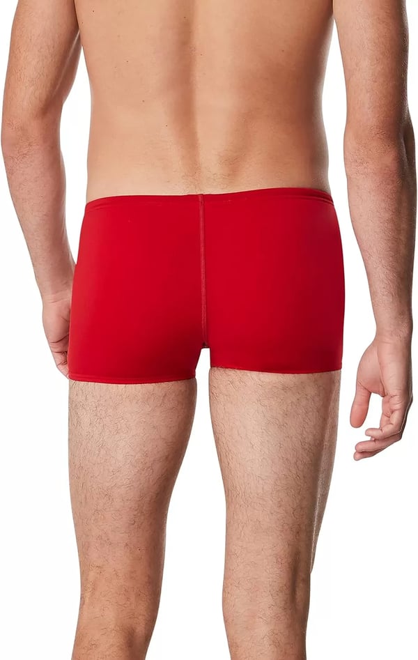 imageSpeedo Mens Swimsuit Square Leg Endurance SolidHigh Risk Red