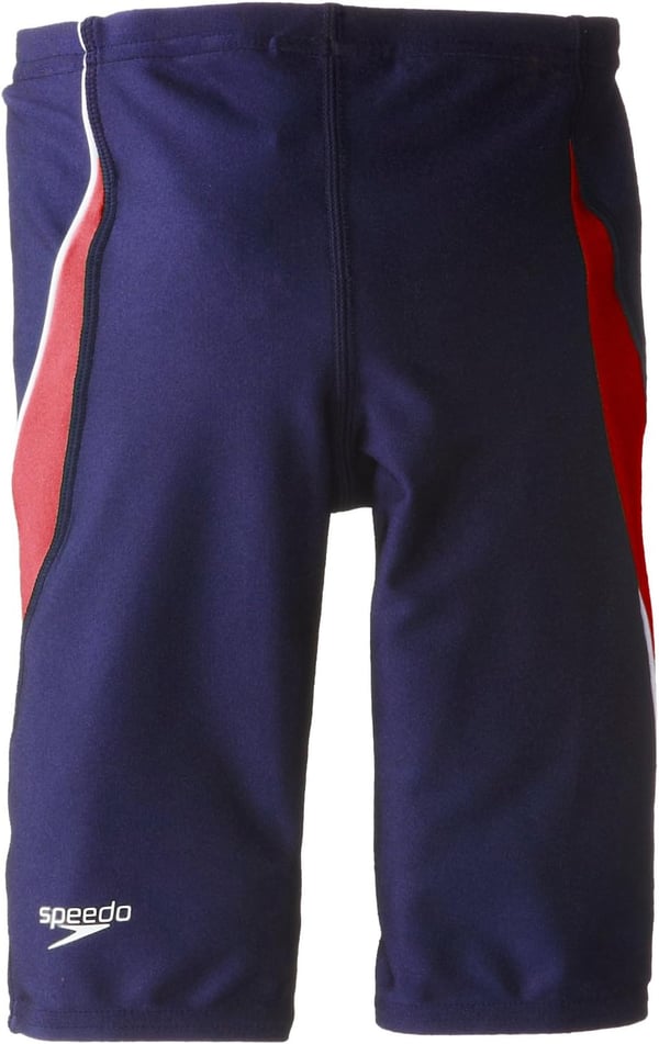 Speedo Big Boys Taper Splice Youth Jammer SwimsuitBig Boys RedNavy