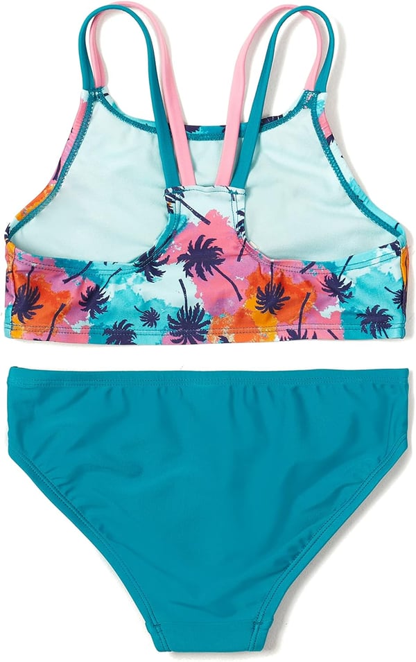 Speedo Girls Swimsuit Two Piece Bikini SetEnamel Blue