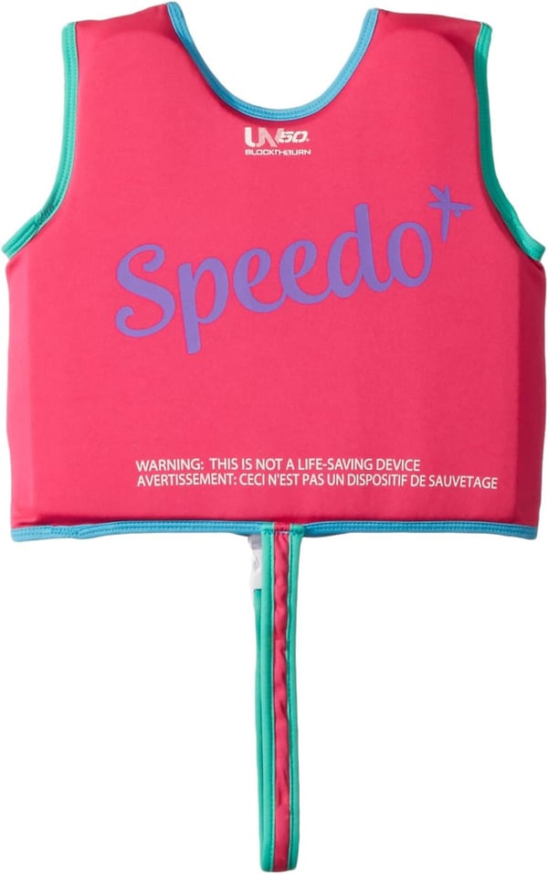 Speedo Kids Begin to Swim Flotation Classic Life Vest UPF 50BerryGrape