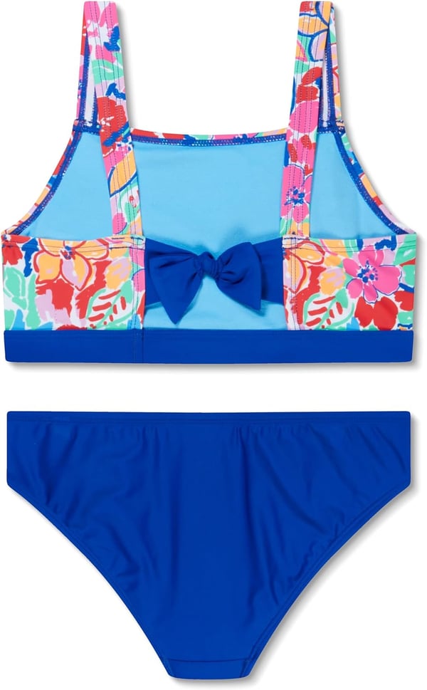 Speedo Girls Swimsuit Two Piece Bikini SetFauve Floral