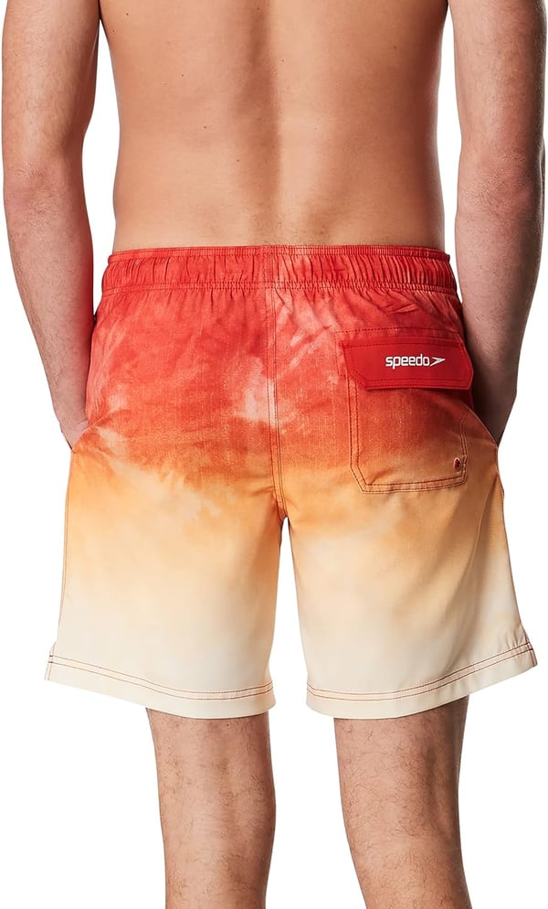 Speedo Mens Swim Trunk Mid Length SeasideOmbre Molten Lava