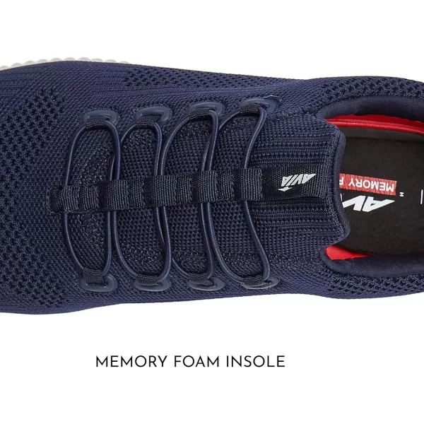 Avia Air Slip On Shoes for Men - Casual Comfortable Athletic Tennis Walking Sneakers for Men with Memory Foam - Sizes 7 to 16, Medium and Extra Wide Width - Black, Grey, Navy Blue &amp; White Mens Shoes
