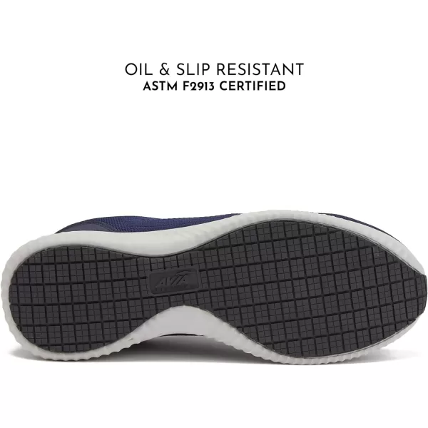 Avia Anchor SR Mesh Slip On Black Non Slip Shoes for Men, Water Resistant Mens Work Shoes &amp; Restaurant or Food Service Sneakers - Med or Wide Comfortable Slip Resistant Work Shoes Men, Safety Footwear
