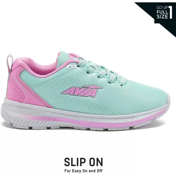 Avia Avi Factor Slip On Girls' Sneakers - Lightweight Tennis, Athletic, Running Shoes for Girls - Toddler, Little Kid, and Big Kid Sizes 11 to 6