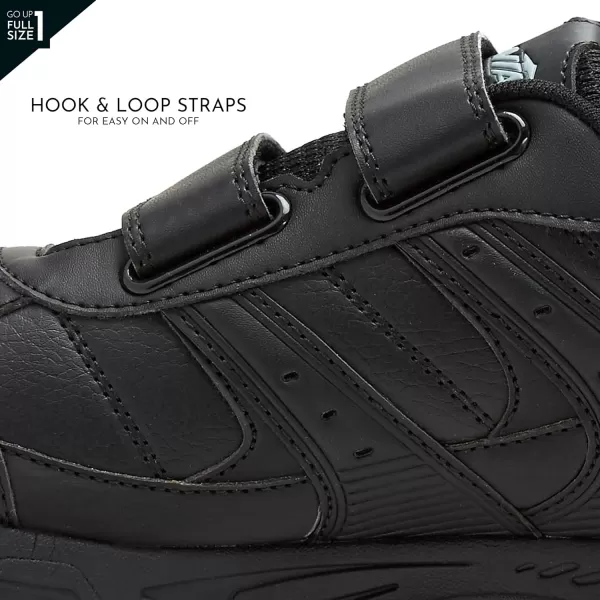 Avia Avi-Union II Non Slip Shoes for Men, Hook and Loop Mens Walking Shoes with Memory Foam, Comfort Restaurant and Diabetic Shoes for Men - Black Wide or Extra Wide Width Safety Footwear
