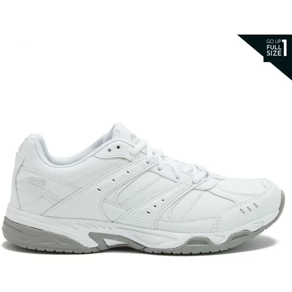 Avia Avi-Union II Non Slip Shoes for Women - Lace Up Comfort Women's Work or Walking Sneakers, Medium or Wide, Black or White