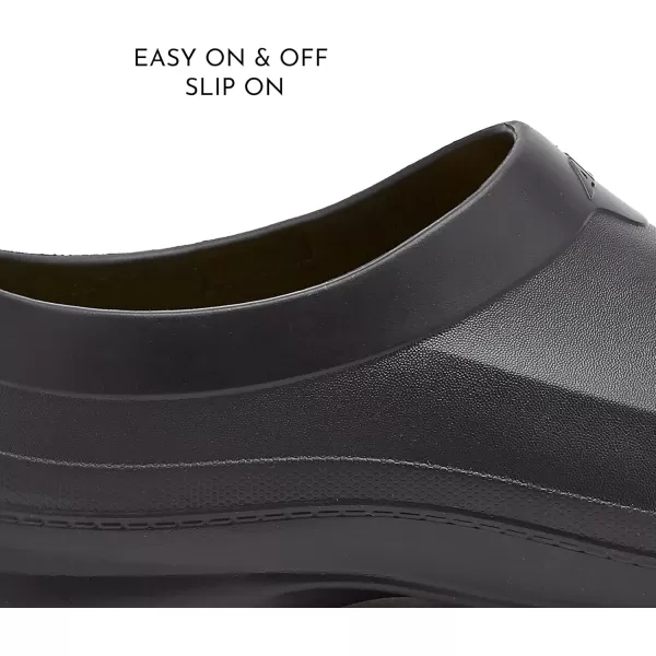 Avia Flame Men's Clogs, Slip Resistant Shoes for Men Food Service, Non Slip Restaurant and Chef Shoes Men Slip Resistant for Kitchen Work or Nursing, Black, Oil and Water Resistant