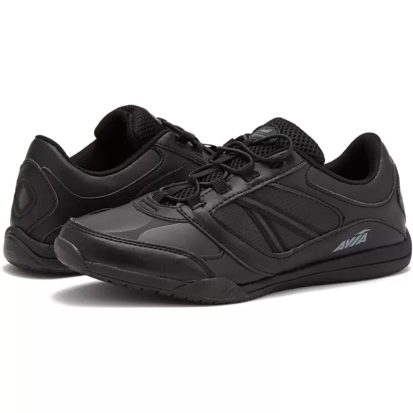 Avia Focus Black Non Slip Shoes for Women – Comfort Shoes for Work, Nursing, Restaurants, &amp; Walking