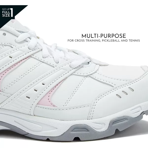 Avia Verge Womens Sneakers - Tennis, Court, Cross Training, or Pickleball Shoes for Women, Classic Black or Walking White Sneakers with Arch Support, Wide Width or Medium
