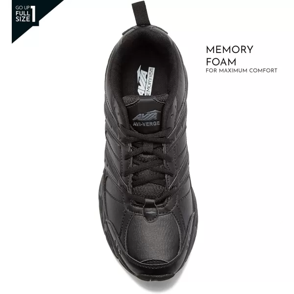 Avia Verge Womens Sneakers - Tennis, Court, Cross Training, or Pickleball Shoes for Women, Classic Black or Walking White Sneakers with Arch Support, Wide Width or Medium