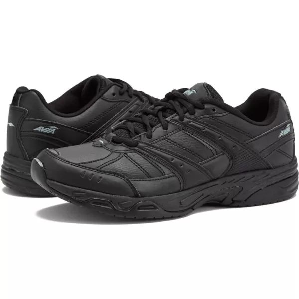 Avia Avi-Union II Non Slip Shoes for Women - Lace Up Comfort Women's Work or Walking Sneakers, Medium or Wide, Black or White