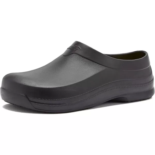 Avia Flame Men's Clogs, Slip Resistant Shoes for Men Food Service, Non Slip Restaurant and Chef Shoes Men Slip Resistant for Kitchen Work or Nursing, Black, Oil and Water Resistant