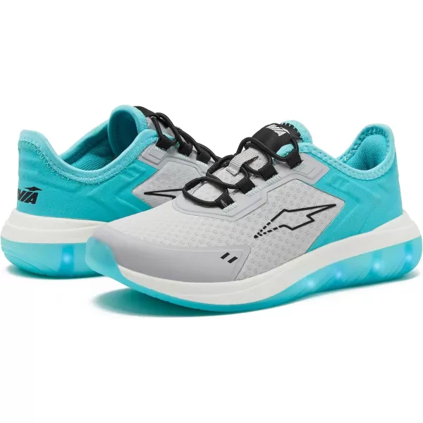 Avia Spark Slip On LED Light Up Boys and Girls Sneakers - Lightweight Tennis, Athletic, Kids and Toddler Light Up Shoes for Girls and Boys - Little Kid Shoes Size 11-3