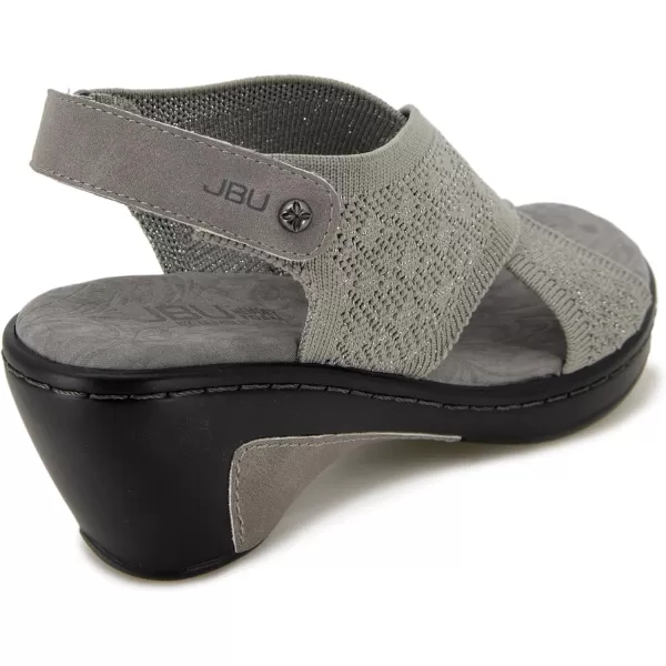 JBU Alyssa Women's Comfort Casual Adjustable Ankle Strap Open Toe Classic Sandal Wedge