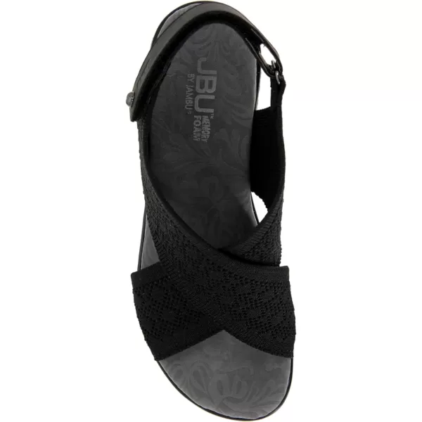 JBU Alyssa Women's Comfort Casual Adjustable Ankle Strap Open Toe Classic Sandal Wedge