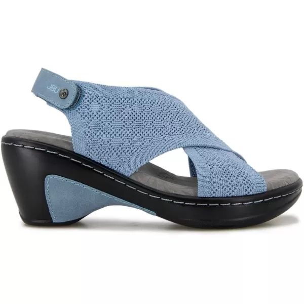 JBU Alyssa Women's Comfort Casual Adjustable Ankle Strap Open Toe Classic Sandal Wedge