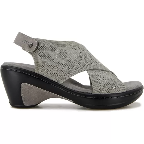 JBU Alyssa Women's Comfort Casual Adjustable Ankle Strap Open Toe Classic Sandal Wedge