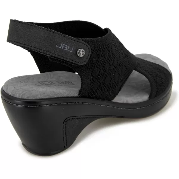 JBU Alyssa Women's Comfort Casual Adjustable Ankle Strap Open Toe Classic Sandal Wedge