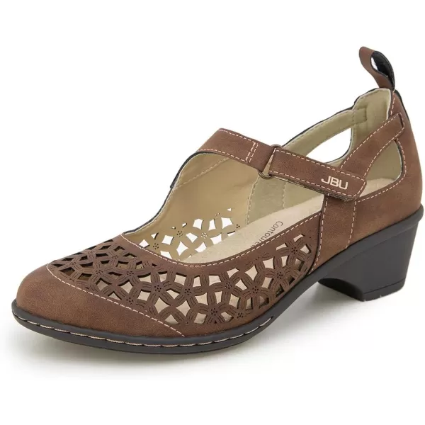 JBU Jolene Women's Comfort Casual Adjustable Ankle Strap Pump