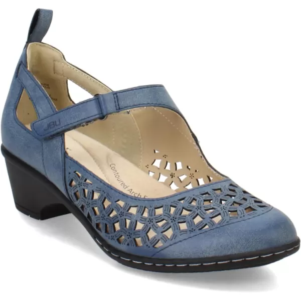 JBU Jolene Women's Comfort Casual Adjustable Ankle Strap Pump