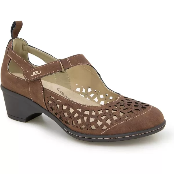 JBU Jolene Women's Comfort Casual Adjustable Ankle Strap Pump